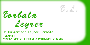 borbala leyrer business card