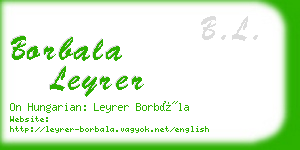 borbala leyrer business card